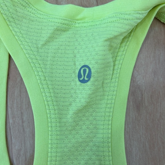 Lululemon Athletica Yellow Sleeveless Tank Top Racerback (cropped length) - Picture 3 of 3